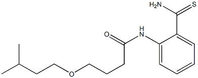 N-(2-carbamothioylphenyl)-4-(3-methylbutoxy)butanamide 구조식 이미지