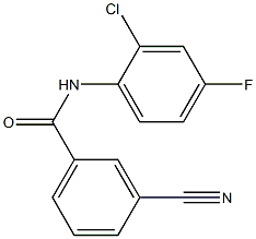 N-(2-chloro-4-fluorophenyl)-3-cyanobenzamide Structure