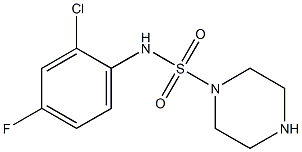 N-(2-chloro-4-fluorophenyl)piperazine-1-sulfonamide Structure