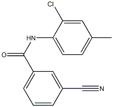 N-(2-chloro-4-methylphenyl)-3-cyanobenzamide 구조식 이미지