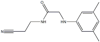 N-(2-cyanoethyl)-2-[(3,5-dimethylphenyl)amino]acetamide 구조식 이미지
