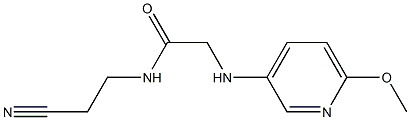 N-(2-cyanoethyl)-2-[(6-methoxypyridin-3-yl)amino]acetamide 구조식 이미지