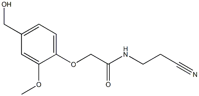 N-(2-cyanoethyl)-2-[4-(hydroxymethyl)-2-methoxyphenoxy]acetamide 구조식 이미지