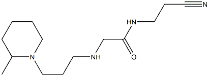 N-(2-cyanoethyl)-2-{[3-(2-methylpiperidin-1-yl)propyl]amino}acetamide 구조식 이미지