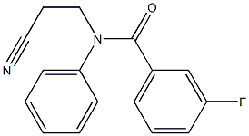 N-(2-cyanoethyl)-3-fluoro-N-phenylbenzamide 구조식 이미지