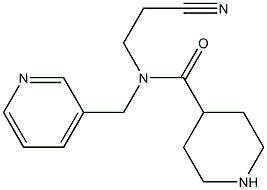 N-(2-cyanoethyl)-N-(pyridin-3-ylmethyl)piperidine-4-carboxamide 구조식 이미지