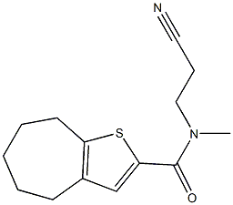 N-(2-cyanoethyl)-N-methyl-4H,5H,6H,7H,8H-cyclohepta[b]thiophene-2-carboxamide Structure