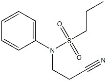 N-(2-cyanoethyl)-N-phenylpropane-1-sulfonamide 구조식 이미지