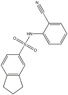 N-(2-cyanophenyl)-2,3-dihydro-1H-indene-5-sulfonamide Structure