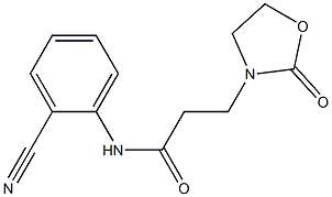 N-(2-cyanophenyl)-3-(2-oxo-1,3-oxazolidin-3-yl)propanamide Structure