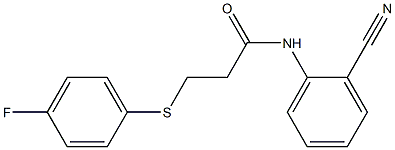 N-(2-cyanophenyl)-3-[(4-fluorophenyl)sulfanyl]propanamide 구조식 이미지