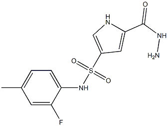 N-(2-fluoro-4-methylphenyl)-5-(hydrazinocarbonyl)-1H-pyrrole-3-sulfonamide Structure