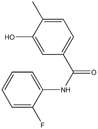 N-(2-fluorophenyl)-3-hydroxy-4-methylbenzamide 구조식 이미지