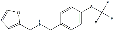 N-(2-furylmethyl)-N-{4-[(trifluoromethyl)thio]benzyl}amine Structure