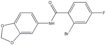 N-(2H-1,3-benzodioxol-5-yl)-2-bromo-4-fluorobenzamide 구조식 이미지