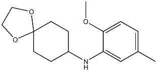 N-(2-methoxy-5-methylphenyl)-1,4-dioxaspiro[4.5]decan-8-amine Structure