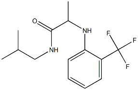 N-(2-methylpropyl)-2-{[2-(trifluoromethyl)phenyl]amino}propanamide Structure