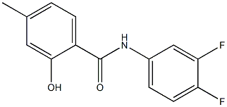 N-(3,4-difluorophenyl)-2-hydroxy-4-methylbenzamide 구조식 이미지