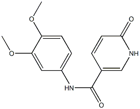 N-(3,4-dimethoxyphenyl)-6-oxo-1,6-dihydropyridine-3-carboxamide 구조식 이미지