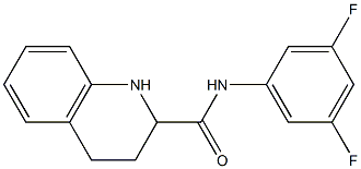 N-(3,5-difluorophenyl)-1,2,3,4-tetrahydroquinoline-2-carboxamide 구조식 이미지