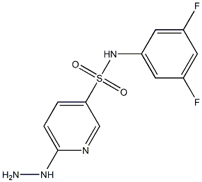 N-(3,5-difluorophenyl)-6-hydrazinylpyridine-3-sulfonamide Structure