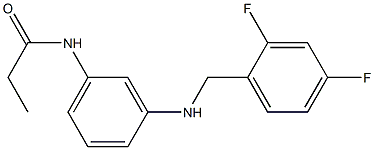 N-(3-{[(2,4-difluorophenyl)methyl]amino}phenyl)propanamide Structure