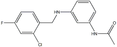 N-(3-{[(2-chloro-4-fluorophenyl)methyl]amino}phenyl)acetamide Structure