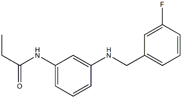 N-(3-{[(3-fluorophenyl)methyl]amino}phenyl)propanamide 구조식 이미지