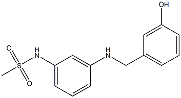 N-(3-{[(3-hydroxyphenyl)methyl]amino}phenyl)methanesulfonamide Structure