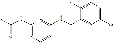 N-(3-{[(5-bromo-2-fluorophenyl)methyl]amino}phenyl)propanamide 구조식 이미지