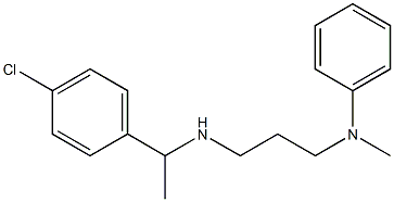 N-(3-{[1-(4-chlorophenyl)ethyl]amino}propyl)-N-methylaniline Structure