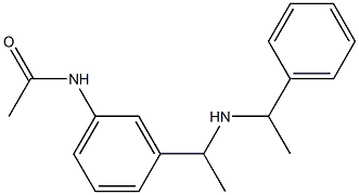 N-(3-{1-[(1-phenylethyl)amino]ethyl}phenyl)acetamide 구조식 이미지