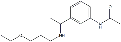 N-(3-{1-[(3-ethoxypropyl)amino]ethyl}phenyl)acetamide 구조식 이미지