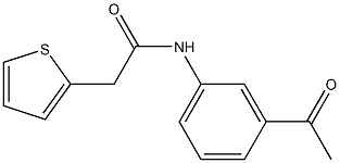 N-(3-acetylphenyl)-2-thien-2-ylacetamide 구조식 이미지