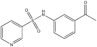 N-(3-acetylphenyl)pyridine-3-sulfonamide 구조식 이미지