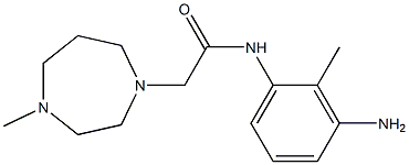 N-(3-amino-2-methylphenyl)-2-(4-methyl-1,4-diazepan-1-yl)acetamide 구조식 이미지