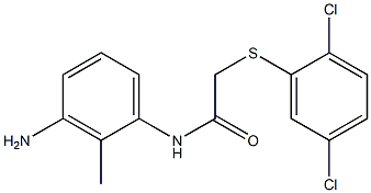 N-(3-amino-2-methylphenyl)-2-[(2,5-dichlorophenyl)sulfanyl]acetamide 구조식 이미지