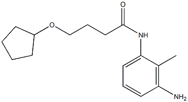 N-(3-amino-2-methylphenyl)-4-(cyclopentyloxy)butanamide 구조식 이미지