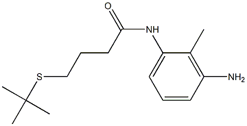 N-(3-amino-2-methylphenyl)-4-(tert-butylsulfanyl)butanamide 구조식 이미지