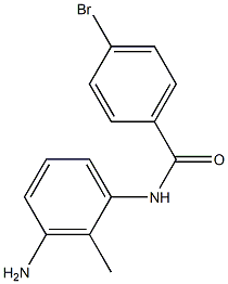 N-(3-amino-2-methylphenyl)-4-bromobenzamide 구조식 이미지