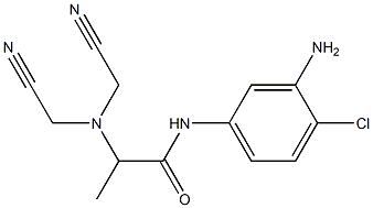 N-(3-amino-4-chlorophenyl)-2-[bis(cyanomethyl)amino]propanamide 구조식 이미지