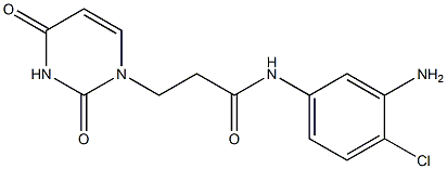 N-(3-amino-4-chlorophenyl)-3-(2,4-dioxo-1,2,3,4-tetrahydropyrimidin-1-yl)propanamide 구조식 이미지