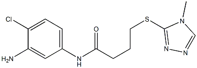 N-(3-amino-4-chlorophenyl)-4-[(4-methyl-4H-1,2,4-triazol-3-yl)sulfanyl]butanamide 구조식 이미지