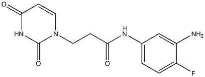 N-(3-amino-4-fluorophenyl)-3-(2,4-dioxo-1,2,3,4-tetrahydropyrimidin-1-yl)propanamide 구조식 이미지