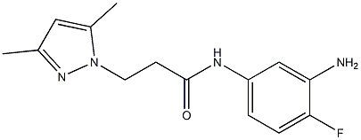 N-(3-amino-4-fluorophenyl)-3-(3,5-dimethyl-1H-pyrazol-1-yl)propanamide Structure