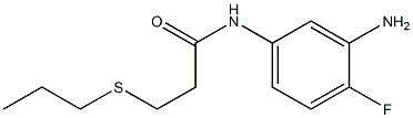 N-(3-amino-4-fluorophenyl)-3-(propylsulfanyl)propanamide 구조식 이미지
