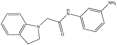 N-(3-aminophenyl)-2-(2,3-dihydro-1H-indol-1-yl)acetamide 구조식 이미지