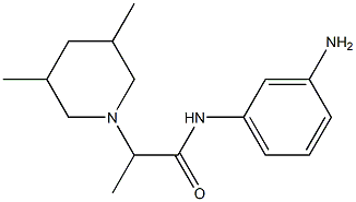 N-(3-aminophenyl)-2-(3,5-dimethylpiperidin-1-yl)propanamide 구조식 이미지
