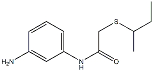 N-(3-aminophenyl)-2-(butan-2-ylsulfanyl)acetamide Structure