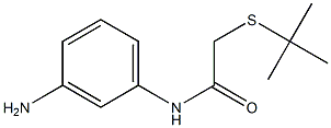 N-(3-aminophenyl)-2-(tert-butylsulfanyl)acetamide 구조식 이미지